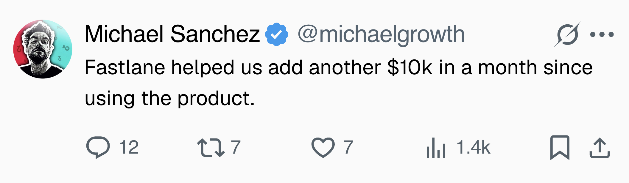 Michael Sanchez post included in the supplied Veedeo reference